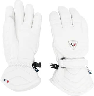 Logo-Patch Detail Leather Gloves