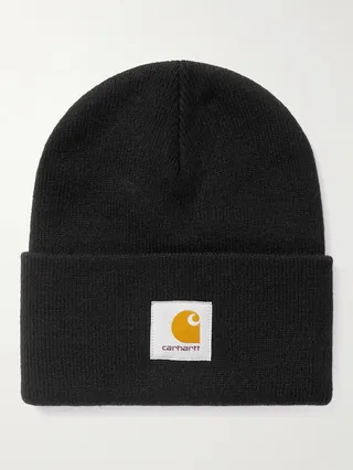 Logo-Appliquéd Ribbed-Knit Beanie