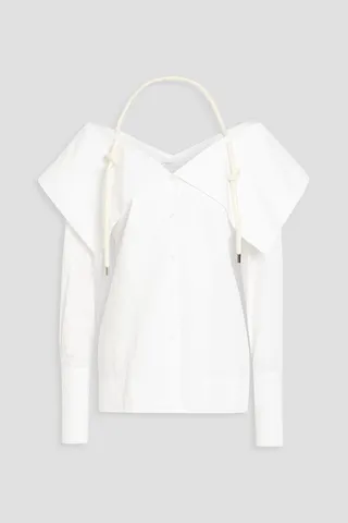 Layered cotton-poplin shirt