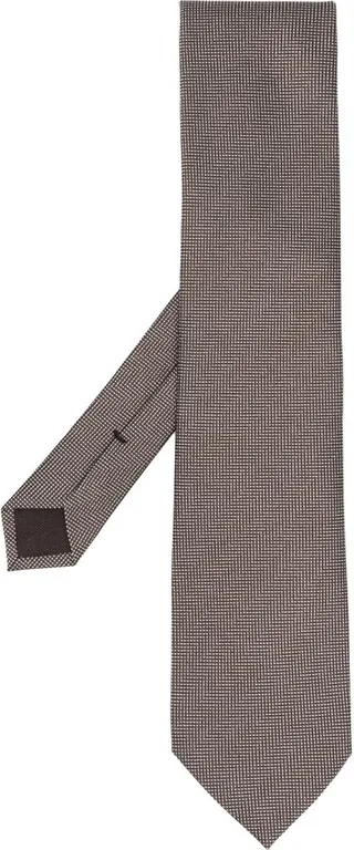 Pointed-Knit Silk Tie