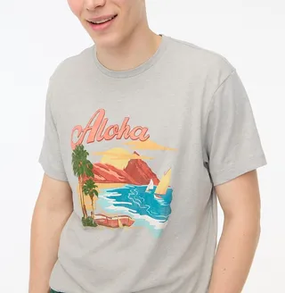 J.Crew Factory Men's Aloha" Graphic Tee
