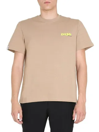 MSGM Logo Print Crewneck T-Shirt