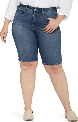Briella Roll Cuff Denim Bermuda Shorts