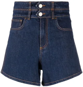 High-Rise Denim Shorts