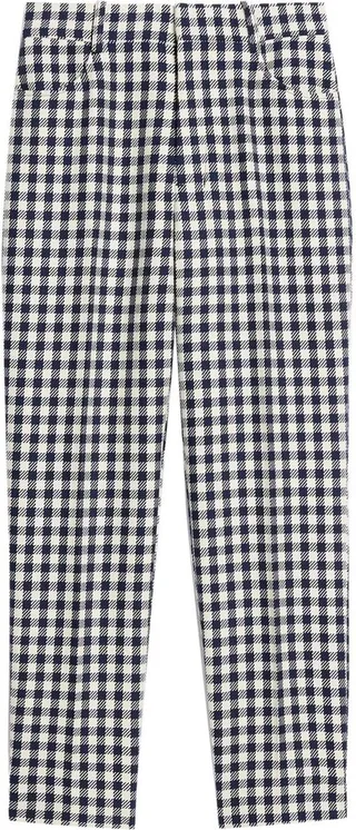 Gingham Cropped Trousers