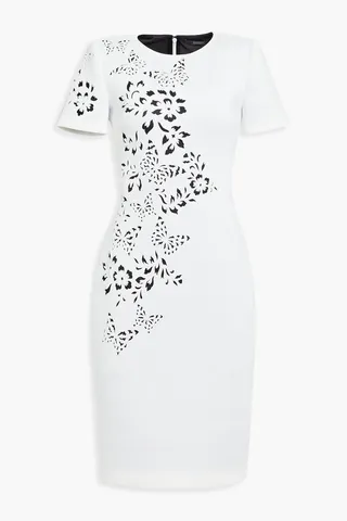Laser-cut neoprene dress