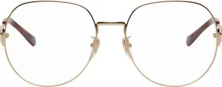 Gucci Gold Round Glasses