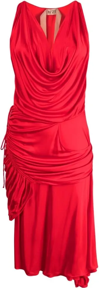 Asymmetric Draped Dress