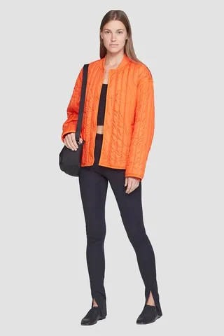 Quilted Liner Jacket in orange