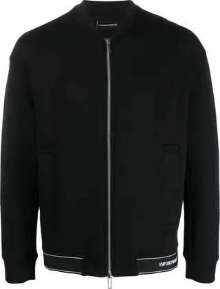 Logo-Detail Bomber Jacket