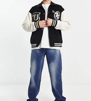 COLLUSION x014 90s baggy jeans in dark y2k wash