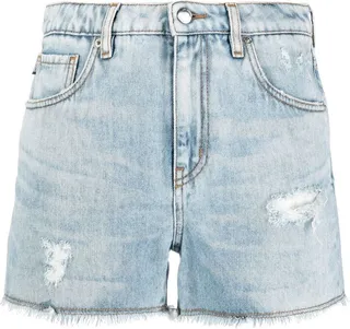 Frayed-Hem Denim Shorts