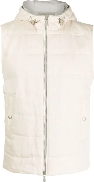 Zip-Up Hooded Padded Gilet