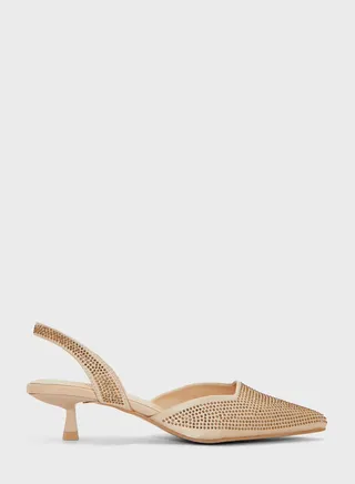 Diamante Pointed Slingback Pump