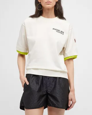 Logo Detail T-Shirt with Elasticized Cuffs
