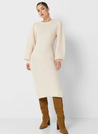 V-Neck Printed Dress
