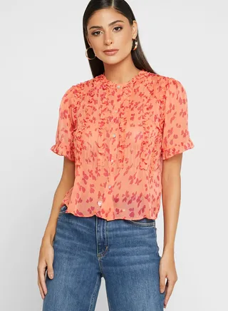 Ruffle Detail Top