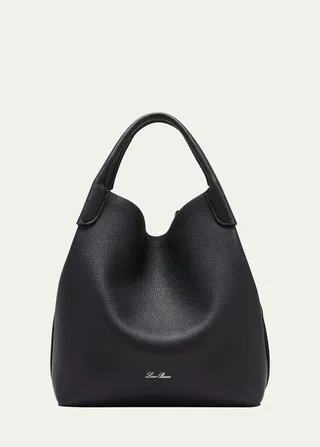 Bale Fine-Grain Leather Crossbody Bag
