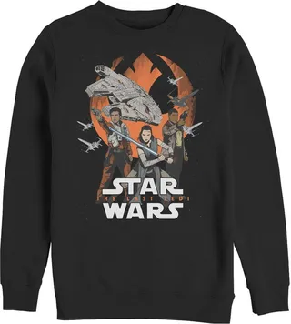 Men's Star Wars The Last Jedi Rebel Trio Sweatshirt - Black - 3X Large
