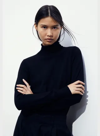 Striped Turtle Neck Sweater