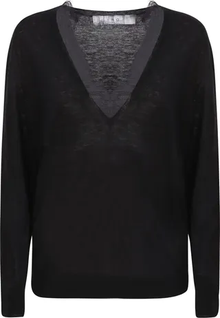 Haru V-neck Pullover Black