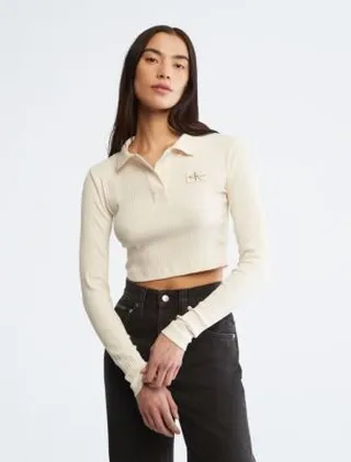 Slim Fit Cropped Polo Shirt
