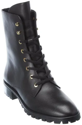 Stuart Weitzman Laine Leather Combat Boot