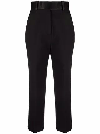 Cropped Straight-Leg Trousers