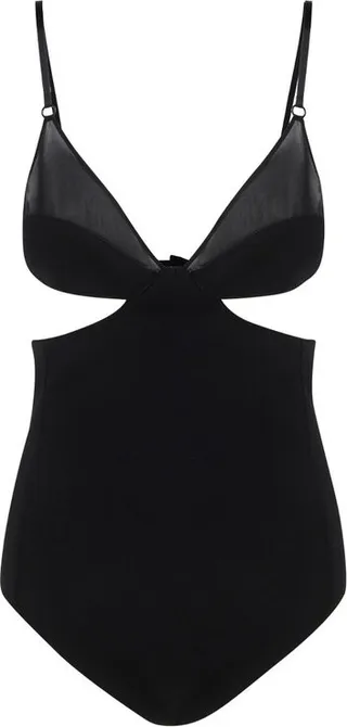 Saint Laurent Cut-Out Sleeveless Bodysuit