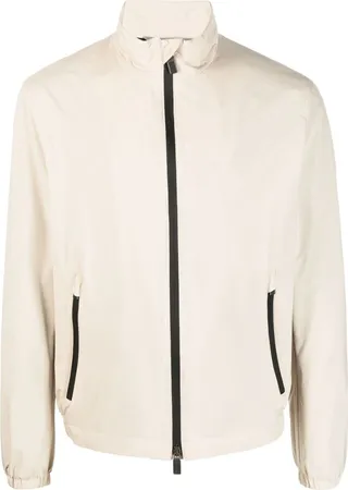 High-Neck Zip-Up Bomber Jacket