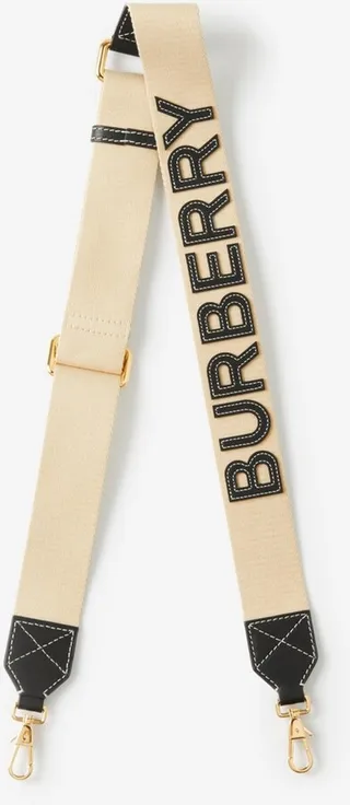 Burberry Logo Detail Leather Bag Strap