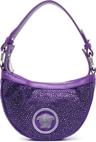 Repeat crystal-embellished shoulder bag