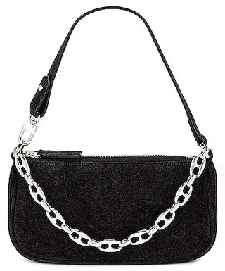 BY FAR Mini Rachel Bag in Black