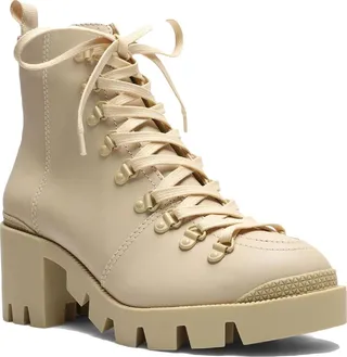 Xayane Womens Leather Heels Combat & Lace-up Boots