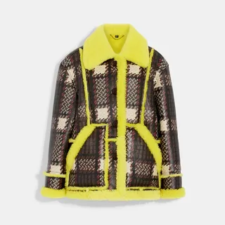 Plaid Shearling Aviator
