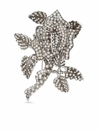 Strass Rose Brooch