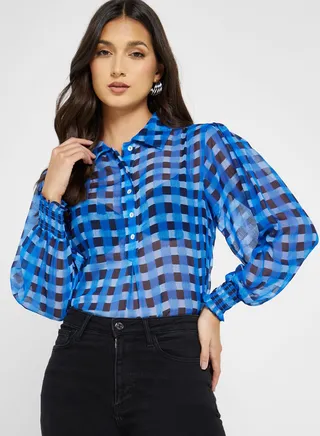 Checked Button Down Shirt