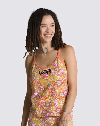 Resort Floral Halter Tank Top
