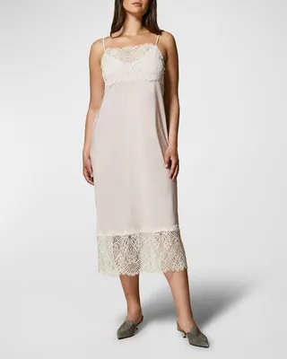 Queen Lace-Trim Slip Dress