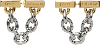 Paco Rabanne Gold & Silver XL Chain Link Earrings