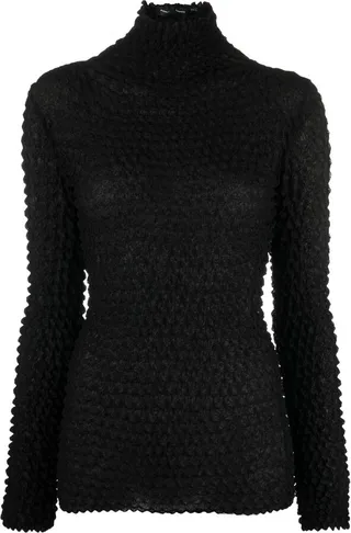 Shibori turtleneck top
