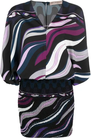 Printed Mini Dress