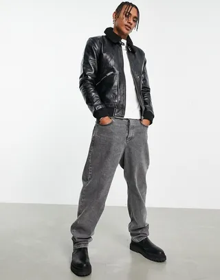 Bolongaro Trevor Colton bomber leather jacket