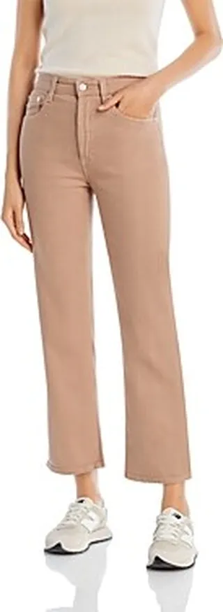 Ag High Rise Ankle Bootcut Jeans in Almond