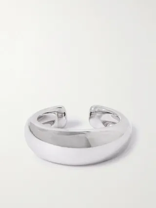Rhodium-Plated Ear Cuff