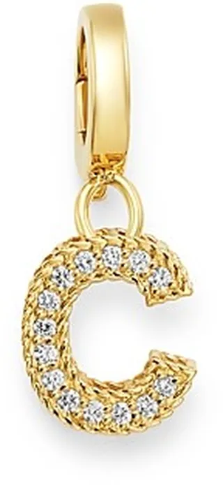 Roberto Coin 18K Yellow Gold Diamond Initial Charm