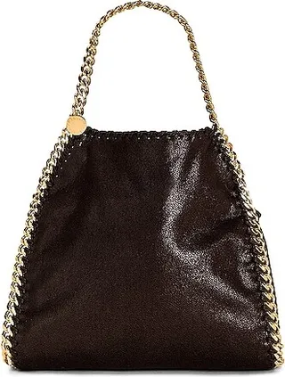 Stella McCartney Eco Mini Falabella Tote Bag in Chocolate