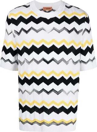 zigzag knitted T-shirt