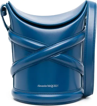 Embossed-Logo Leather Bag