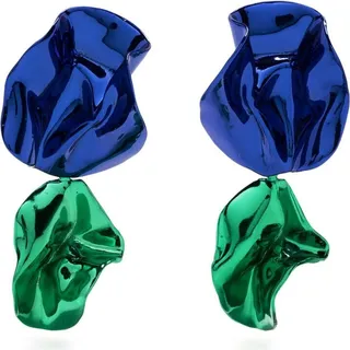 Blue Flashback Fold Drop Earrings